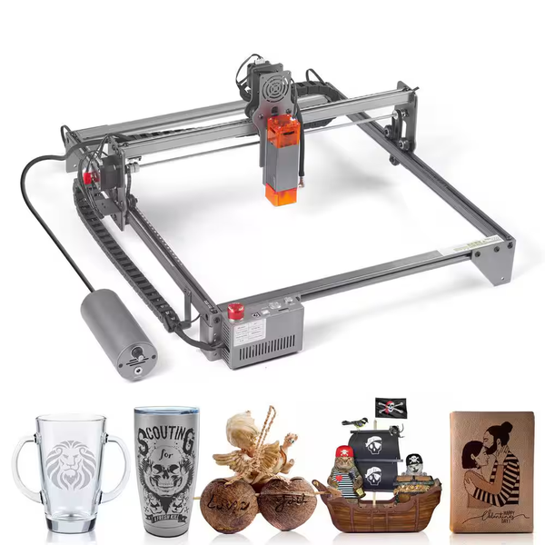 10W Laser Engraver, 15.7 In. X 15.7 In. Work Area, 10000Mm/Min Speed, Eye Protection, for Wood and Metal, 2025 Upgrade