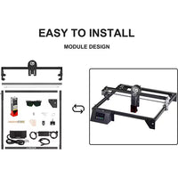 10-Watt Laser Cutter Engraver CNC Machine 15.7 In. X 15.7 In. Working Area 32-Bit Motherboard