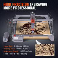 10-Watt Engraving Machine 15.7 In. X 15.7 In. Working Area 10000 Mm/Min with Eye Protection Cutter Wood Metal Acrylic