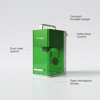 F1 Fast and Portable Laser Engraver — Feature Infographic