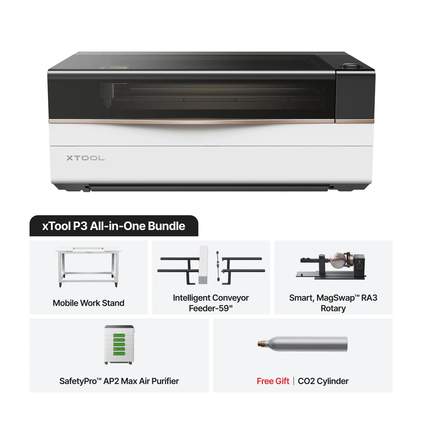 xTool P3 80W Flagship CO2 Laser Cutter with Intelligent Automation